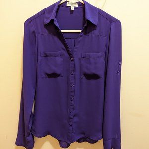 Express Slim Fit Portofino Shirt (purple)